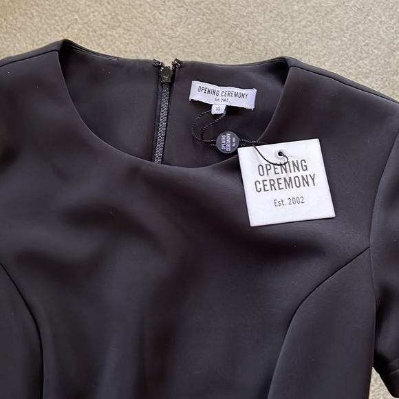 Opening Ceremony Lotus Dropped Ruffle Hem Dress - Picture 3 of 9